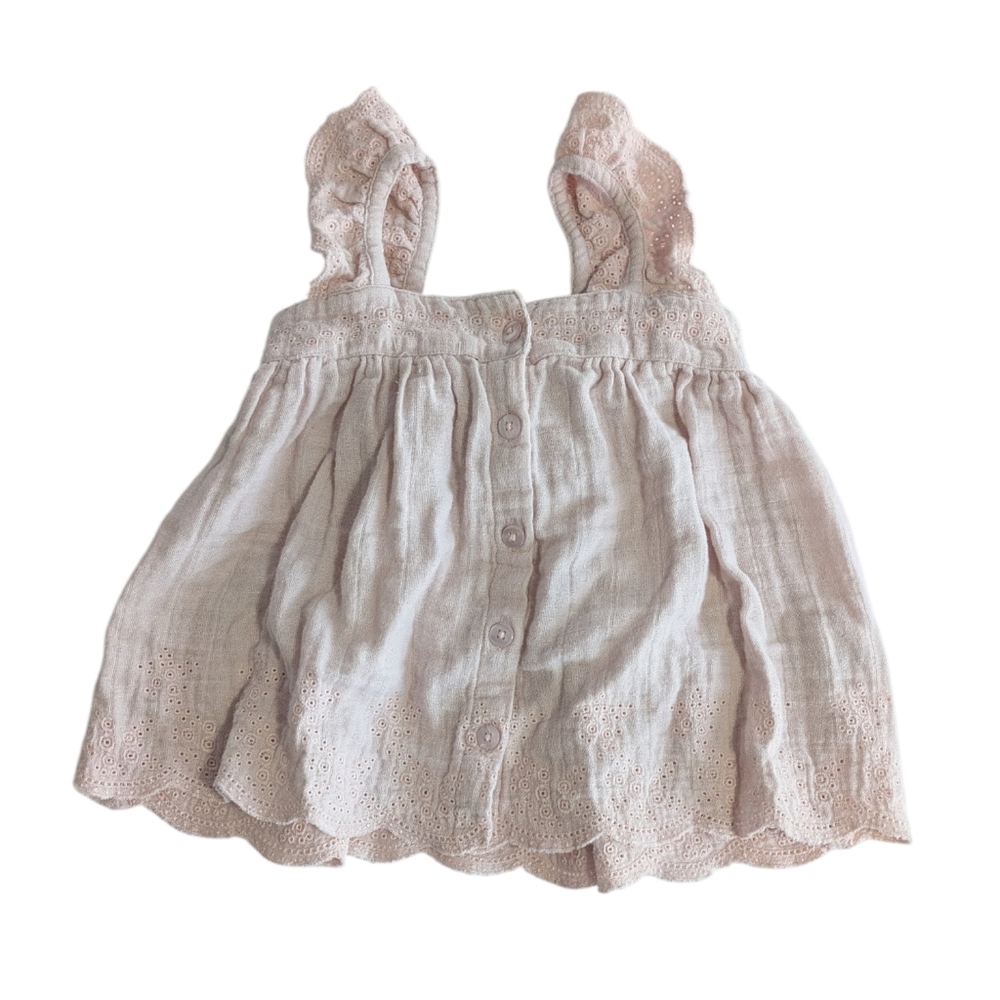 Jamie Kay Pink Eyelet Top